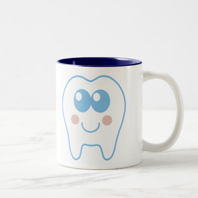 Taza Bicolor Diente dental lindo (Derecha)