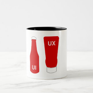 Taza Bicolor Diferencia entre el Ketchup de UX y UI