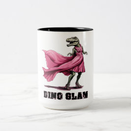 Taza Bicolor Dino Glam Dinosaur
