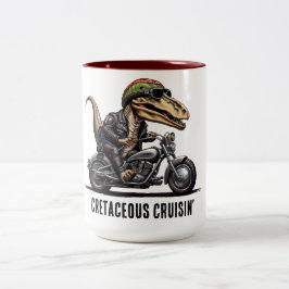 Taza Bicolor Dinosaurio de cruisina cretácica
