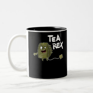 Taza Bicolor dinosaurio de té