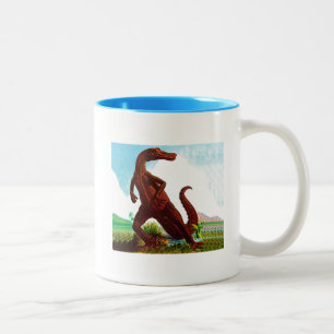 Taza Bicolor Dinosaurio del Hadrosaurus