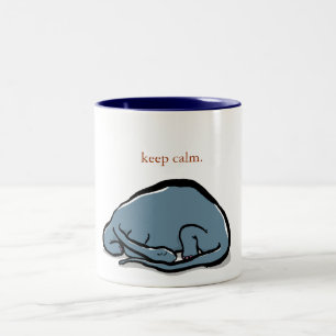 Taza Bicolor dinosaurio el dormir - personalizable