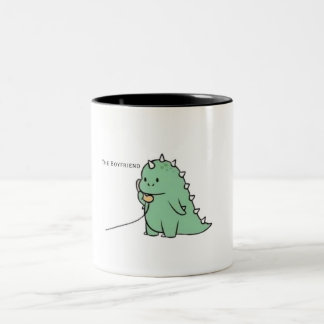 Taza Bicolor Dinosaurio personalizado personalizado lindo dinos