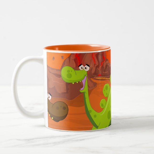Taza Bicolor Dinosaurios (Izquierda)