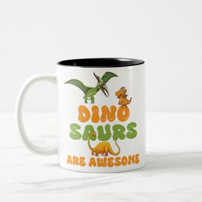 Taza Bicolor Dinosaurios (Izquierda)