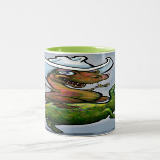 Taza Bicolor Dinosaurios de café de dos tonos