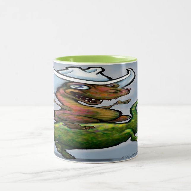Taza Bicolor Dinosaurios de café de dos tonos (Centro)