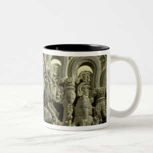 Taza Bicolor Dintel que representa la trinidad: Siva, Brahma y