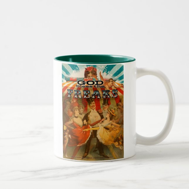 Taza Bicolor Dios bendice los monstruos 2 (Derecha)