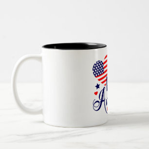 Taza Bicolor Dios bendiga América