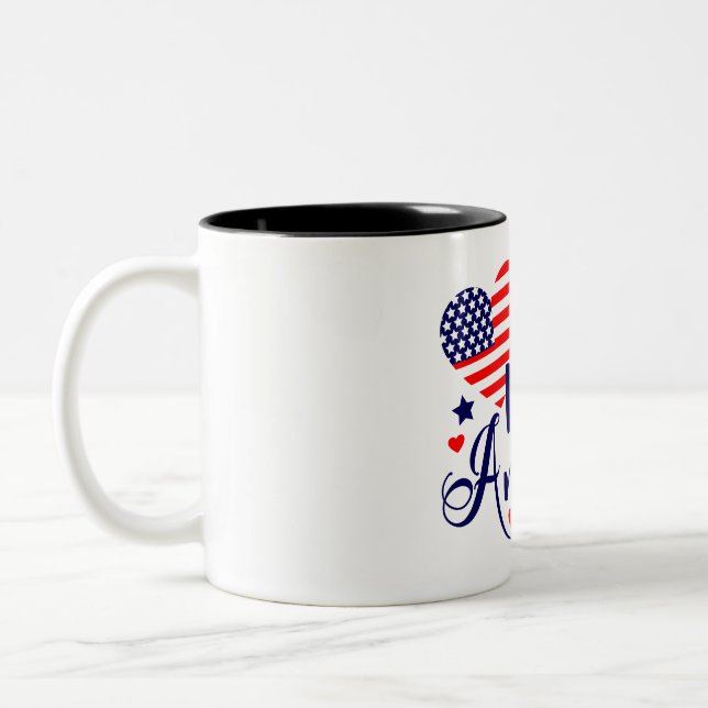 Taza Bicolor Dios bendiga América (Izquierda)