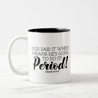 Taza Bicolor Dios dijo que la Biblia versus el arte reclamando 
