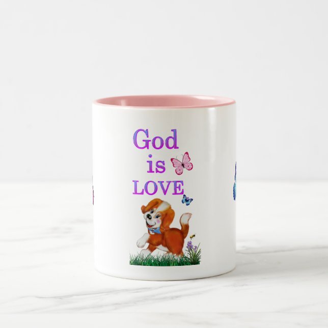 Taza Bicolor Dios es amor (Centro)