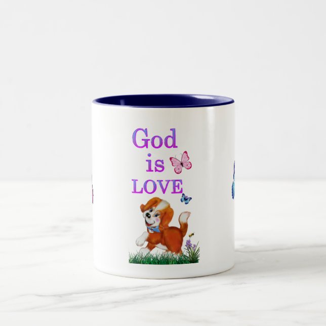 Taza Bicolor Dios es amor (Centro)
