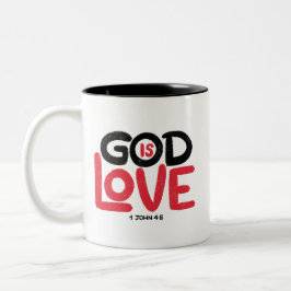 Taza Bicolor Dios es amor Mano Letada Mug
