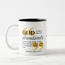 Taza Bicolor DIOS ES CAPAZ DE BENDECIR LA Afirmación Cristiana