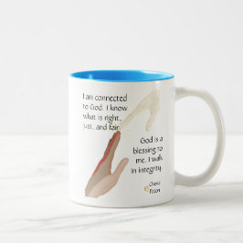 Taza Bicolor Dios es una bendición. Camino por los abrazos de i
