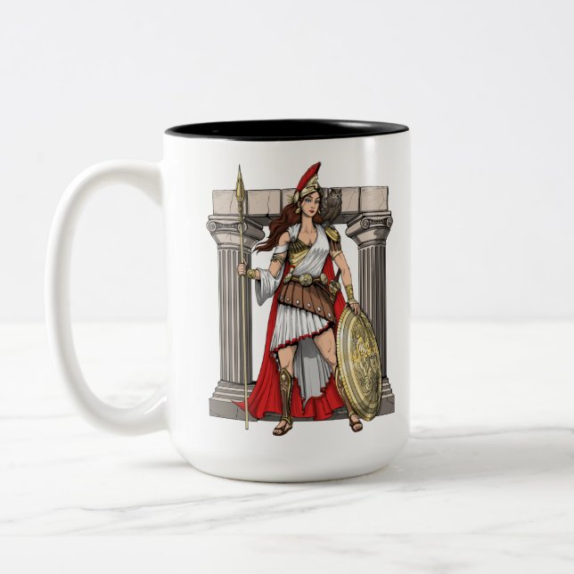 Taza Bicolor Diosa griega de Atenea (Izquierda)