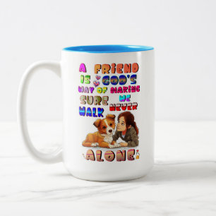 Taza Bicolor Dioses amigos forma de asegurarse de que nunca cam