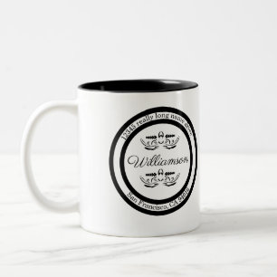 Taza Bicolor Dirección de devolución del personalizado Café Mug