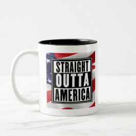Taza Bicolor "Directamente fuera de Estados Unidos"