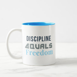 Taza Bicolor Disciplina Es Igual a Libertad – Tipografía Motiva