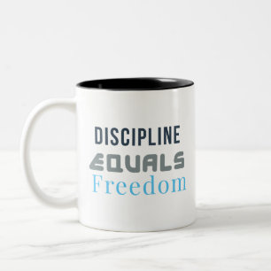 Taza Bicolor Disciplina Es Igual a Libertad – Tipografía Motiva