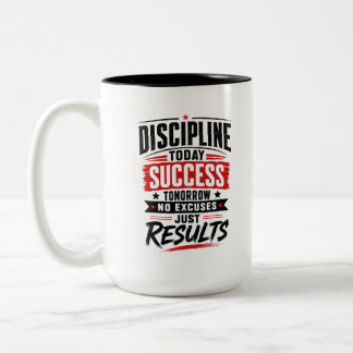 Taza Bicolor Disciplina Hoy Éxito Mañana – Motivacional T