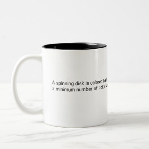 Taza Bicolor Disco de giro negro/blanco