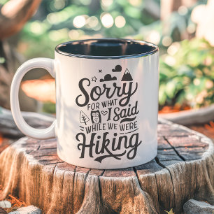 Taza Bicolor Disculpa por lo que dije mientras caminaba diverti