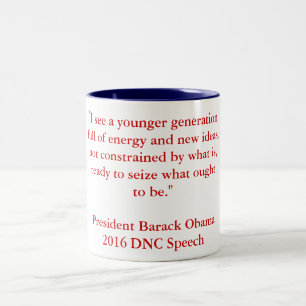 Taza Bicolor Discurso DNC de Barack Obama 2016