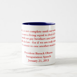 Taza Bicolor Discurso inaugural de Barack Obama 2013