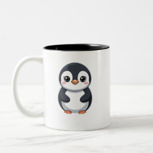 Taza Bicolor Diseño adorable de pingüino animal