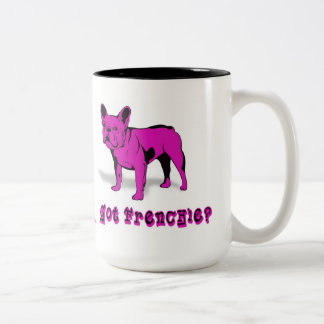 Taza Bicolor Diseño artístico de la raza del perro del bulldog