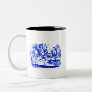 Taza Bicolor Diseño Azul Clásico Claro Sólido Pálido