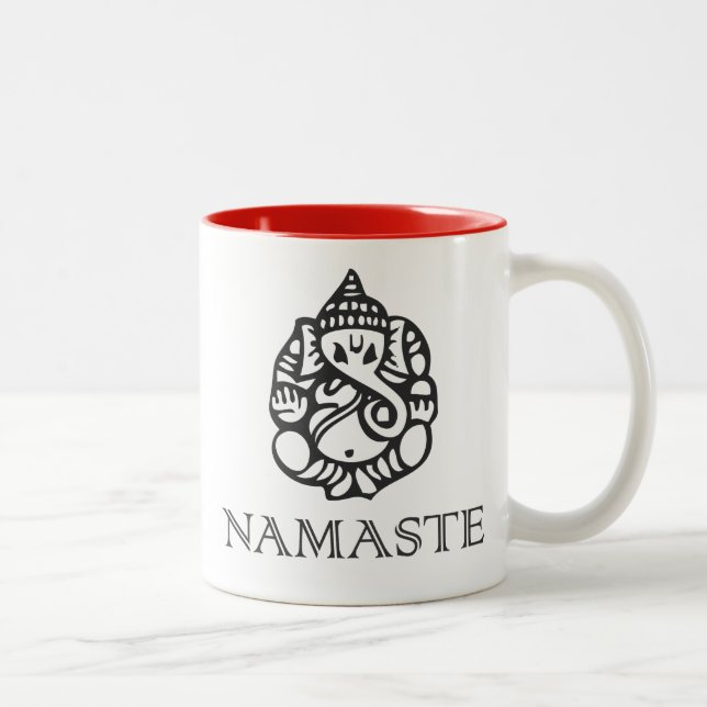 Taza Bicolor Diseño bonito de Ganesh Namaste (Derecha)