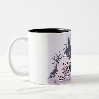 Taza Bicolor Diseño Chibi de Halloween para niños Truco o Trato