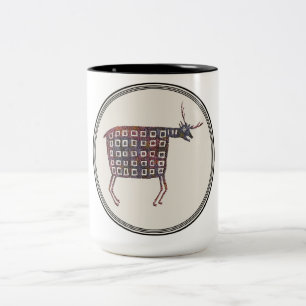 Taza Bicolor Diseño de alfarería de fibras pequeñas