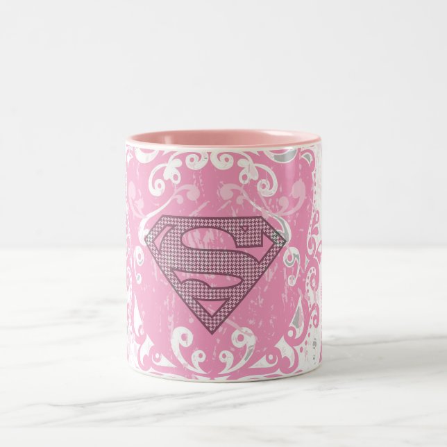 Taza Bicolor Diseño de algas rosadas de superchica (Centro)