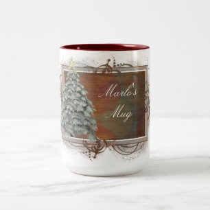 Taza Bicolor Diseño de árbol de Navidad 1 - Mug