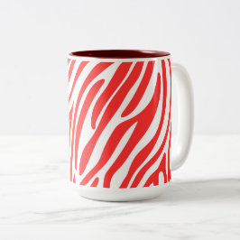 Taza Bicolor Diseño de Arte Moderno Patrón