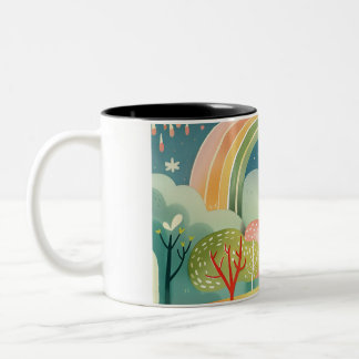 Taza Bicolor Diseño de arte para guardería