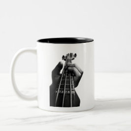 Taza Bicolor Diseño de camiseta para músico de la banda Bass He