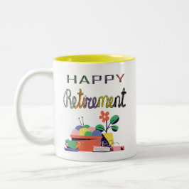 Taza Bicolor Diseño de celebración de jubilaciones