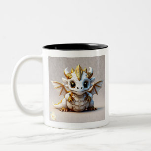Taza Bicolor "Diseño de dragón de cráneo"
