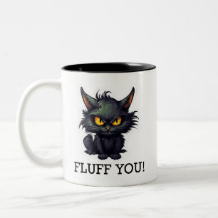 Taza Bicolor Diseño de gato negro para bebé - Mug de dos tonos