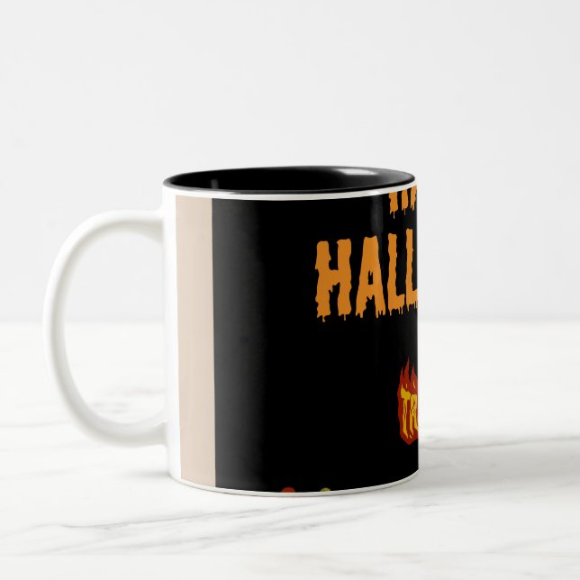 Taza Bicolor Diseño de Halloween (Izquierda)
