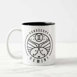 Taza Bicolor Diseño de horóscopo de Zodiac GEMINI