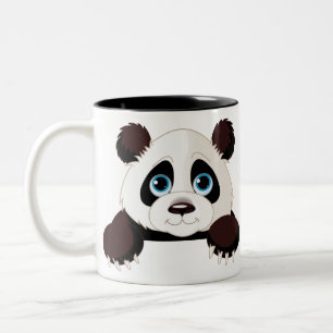 Taza Bicolor diseño de ilustración de panda